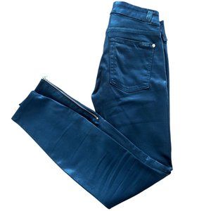7 For All Mankind Coated Ankle Zip Skinny Jean - Black, Size 27
